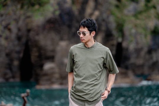 UNITED ARROWS - baserange 21SS バンブーT アイスブルーの通販