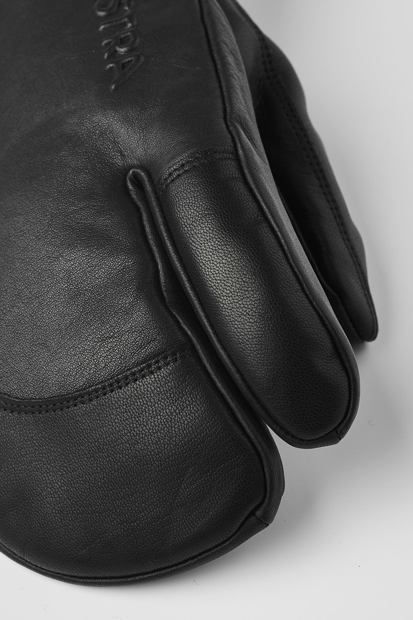 HESTRA へストラ 3フィンガー サイズ7 レザー ブラック グレー HESTRA 3-Finger GTX Full Leather - サッポロスキッド