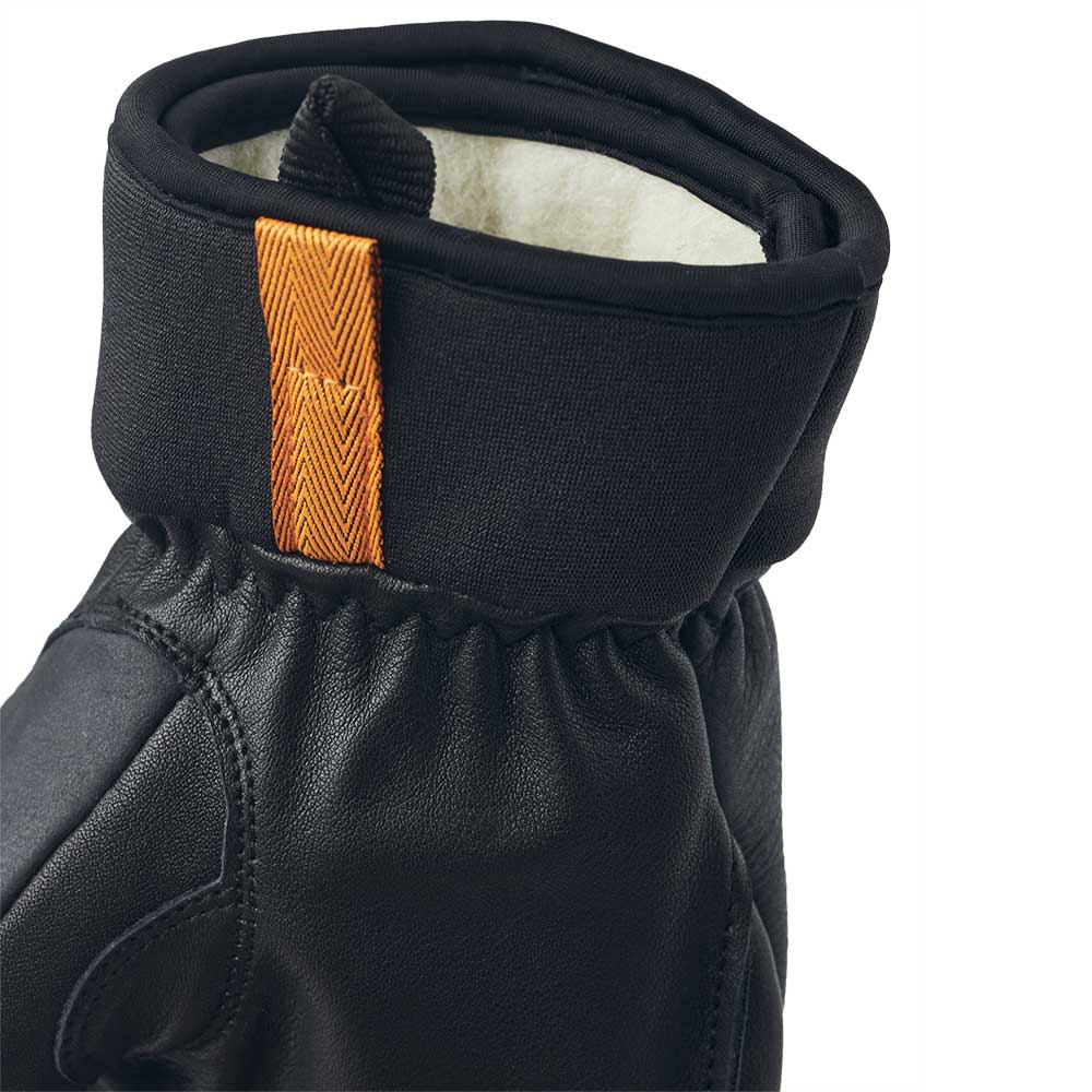 Army Leather Wool Terry -mitt - Grey | Hestra Gloves