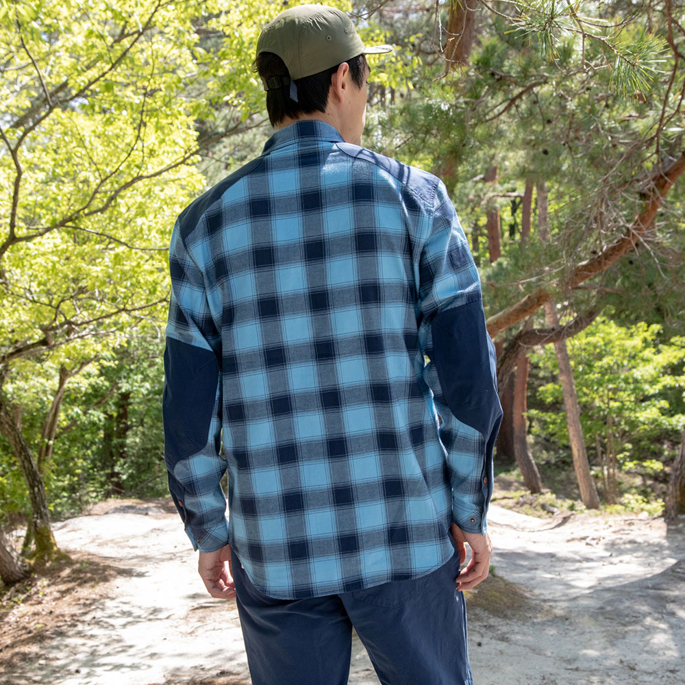 Blue flannel shirt mens discount