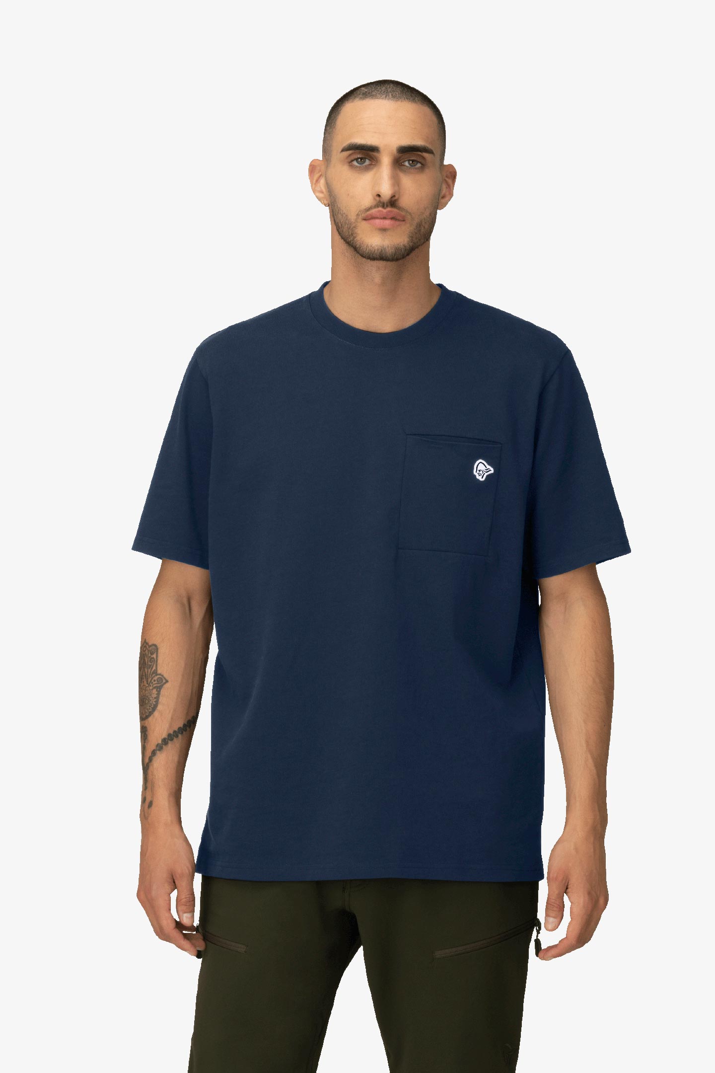 Marc point マークポイント コットンリネン Tシャツ カットソー48 29 cotton pocket T-Shirt (M) | フルマークスストア-北欧