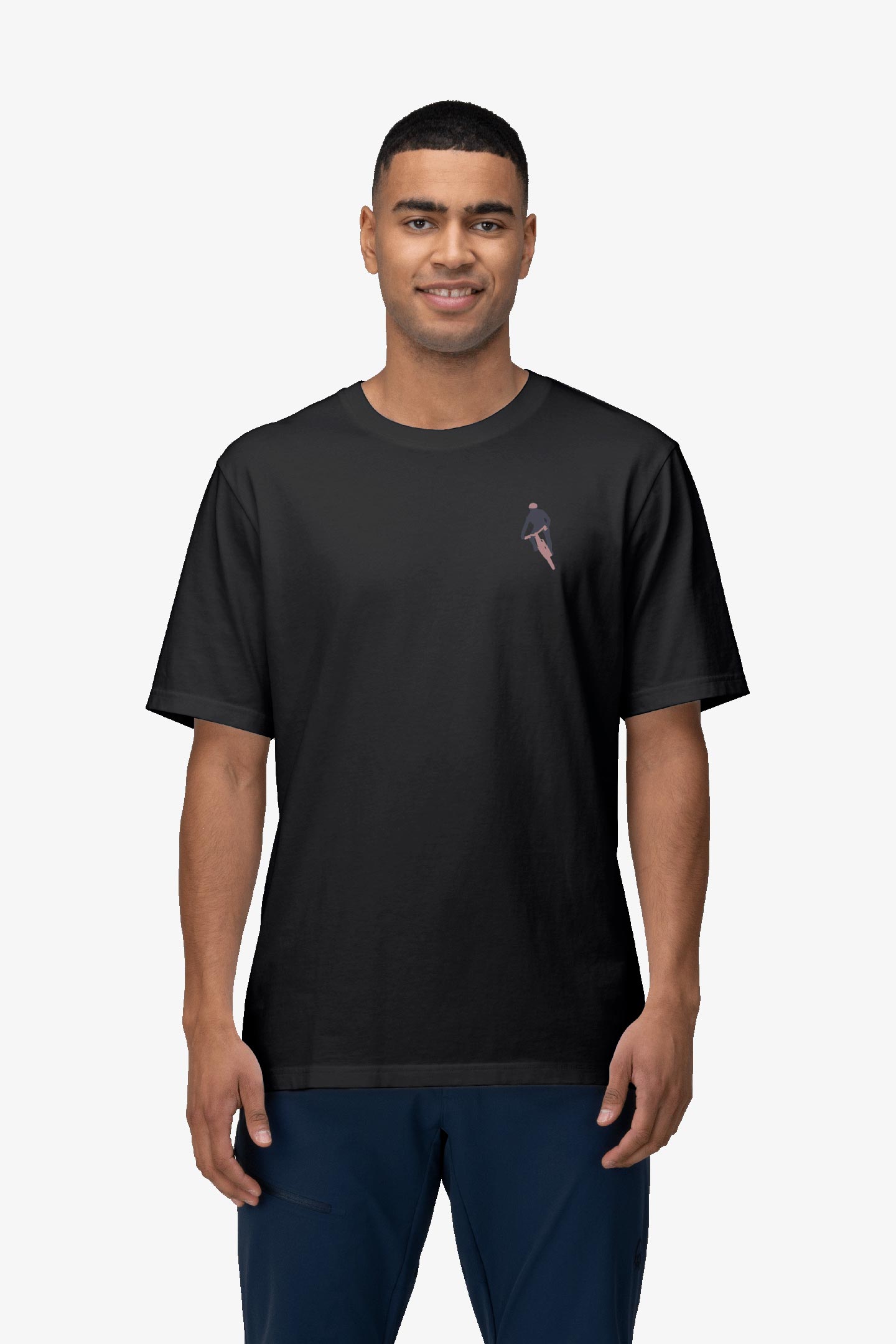 主*任様 なとり 摩擦 シャツ NAVY M 29 cotton activity embroidery T-Shirt (M) | フルマークス