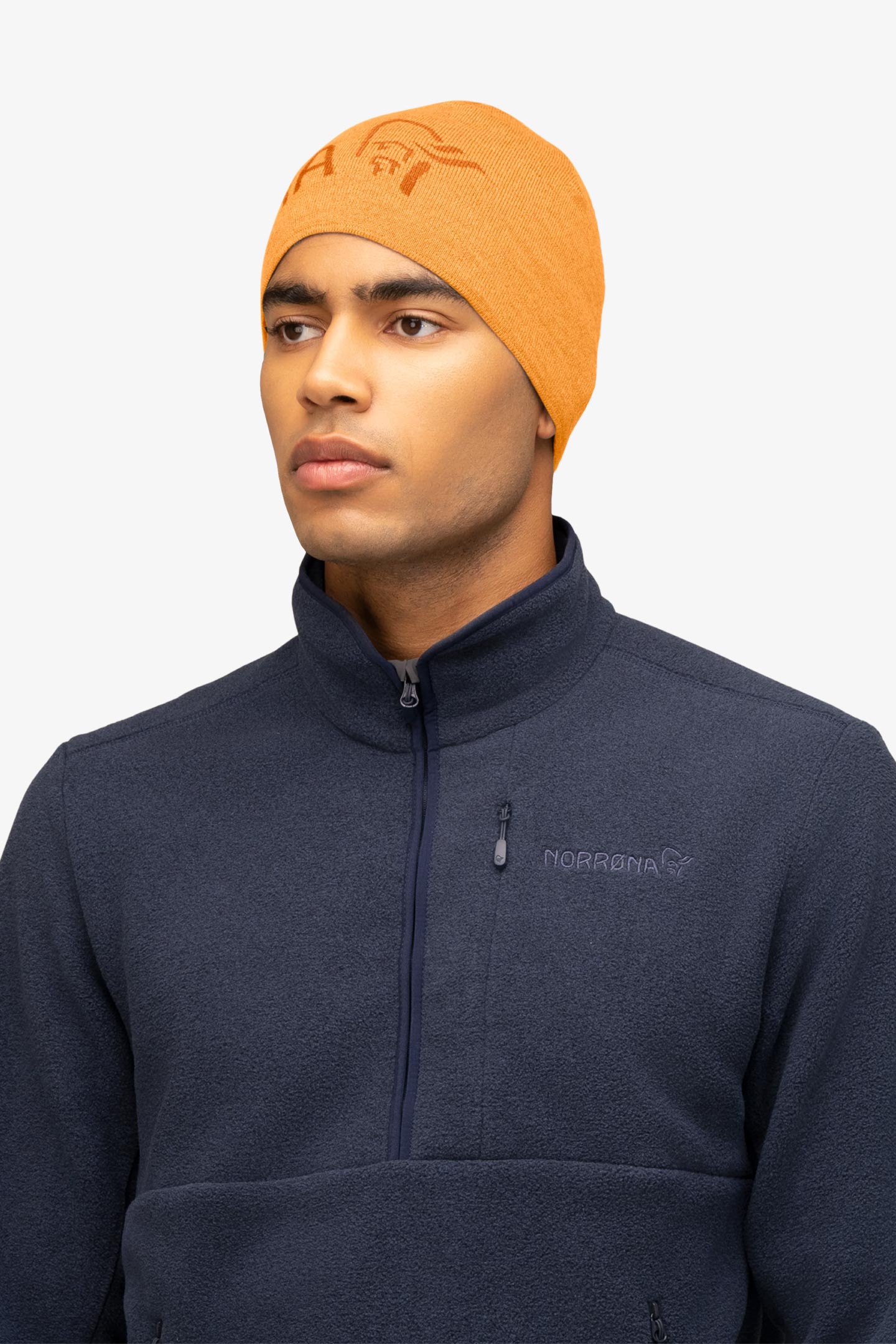 29 light merinoull logo Beanie | フルマークスストア-北欧