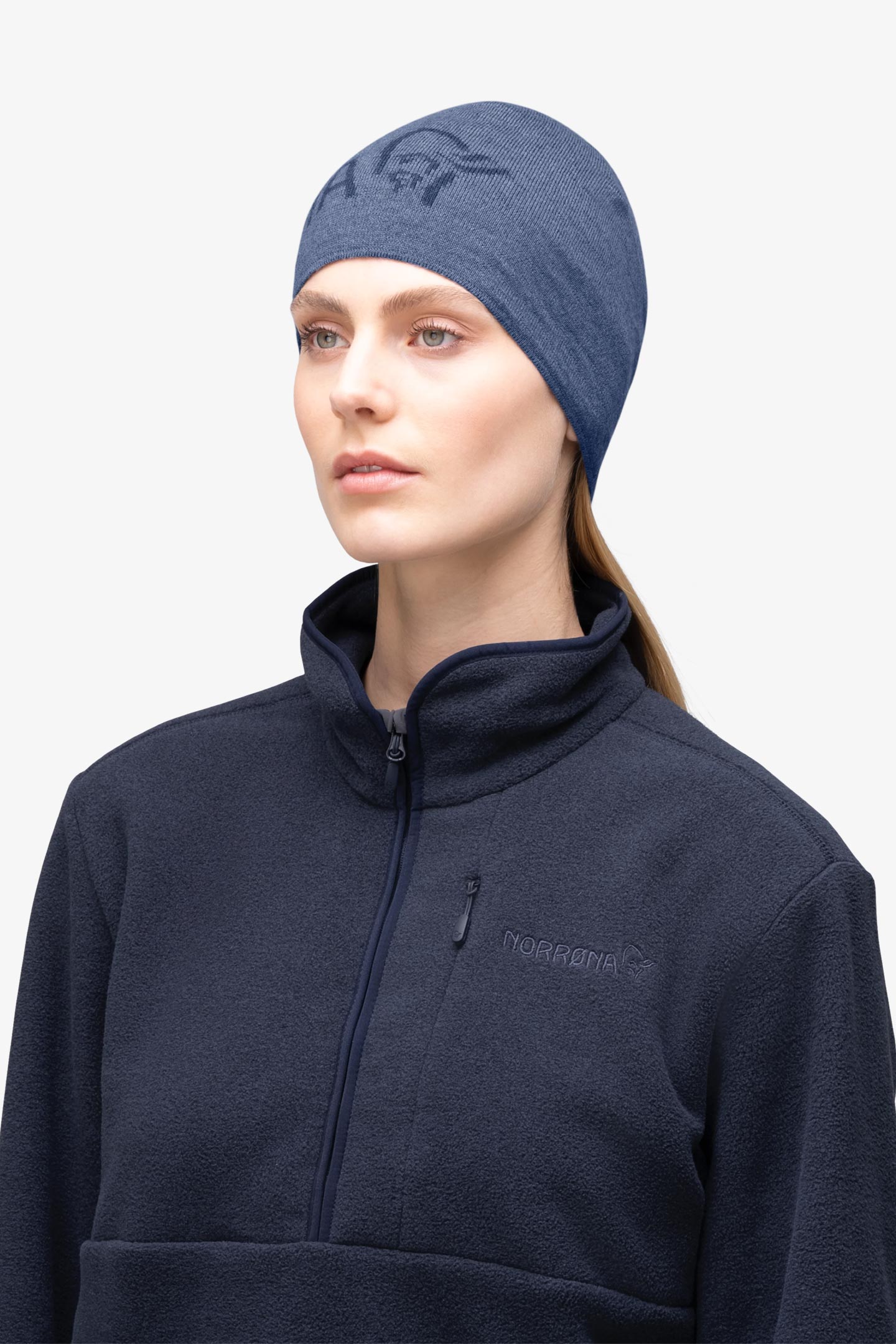 29 light merinoull logo Beanie | フルマークスストア-北欧アウトドア