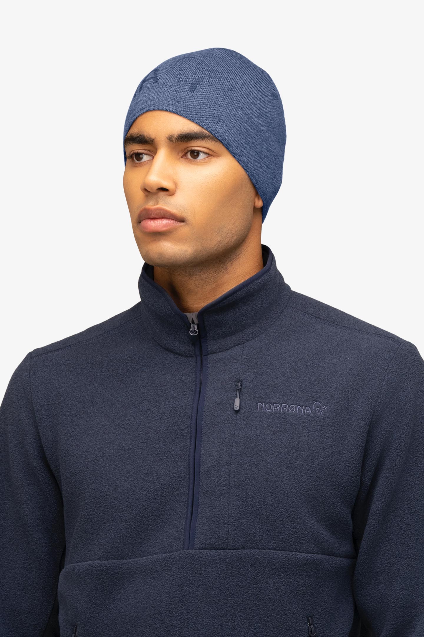 29 light merinoull logo Beanie | フルマークスストア-北欧アウトドア