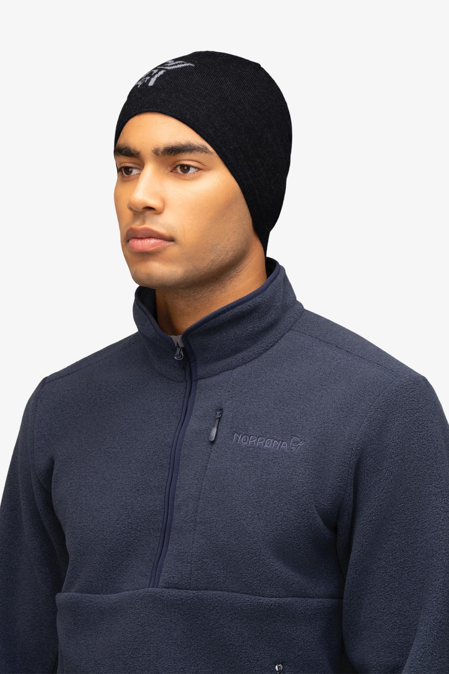 29 light merinoull logo Beanie | フルマークスストア-北欧アウトドア