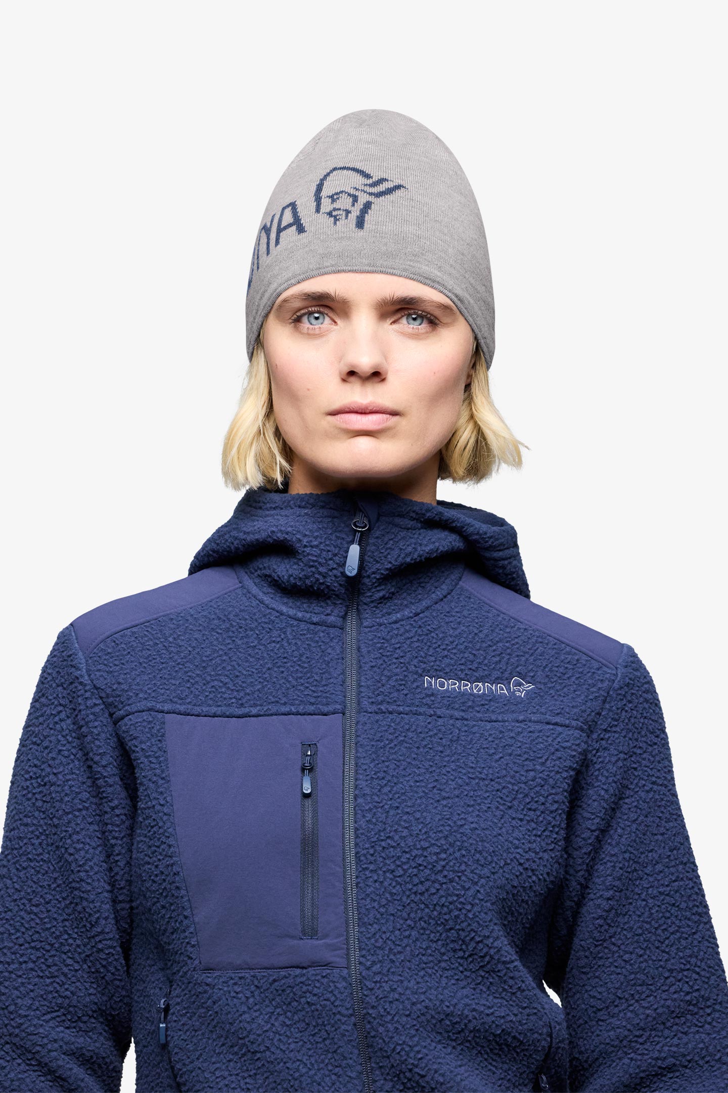 29 light merinoull logo Beanie | フルマークスストア-北欧アウトドア