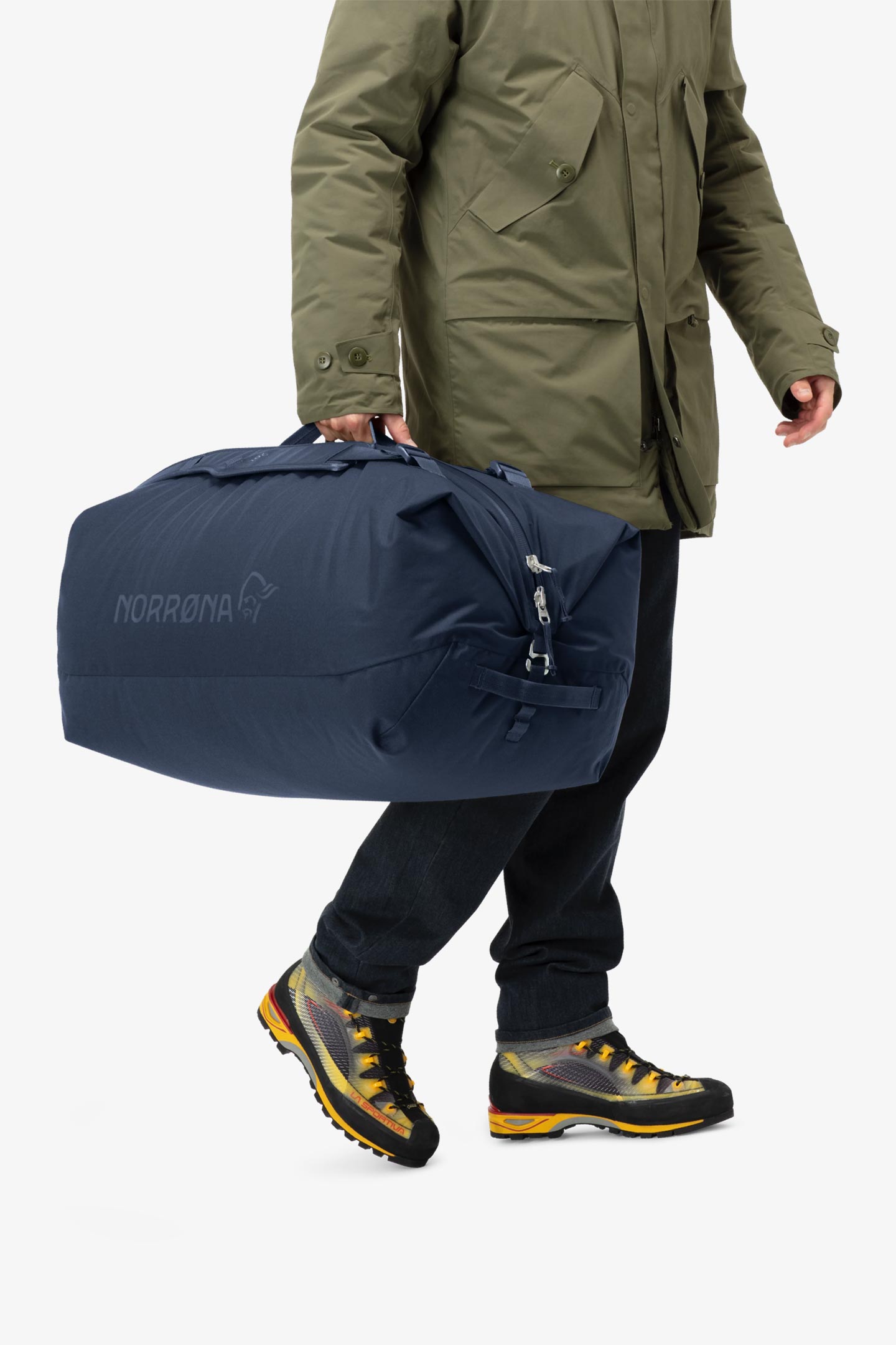 norrona ／90L Duffel Bag ／Olive Night NORRONA 90L Duffel Bag - Pacific Rivers Outfitting Company