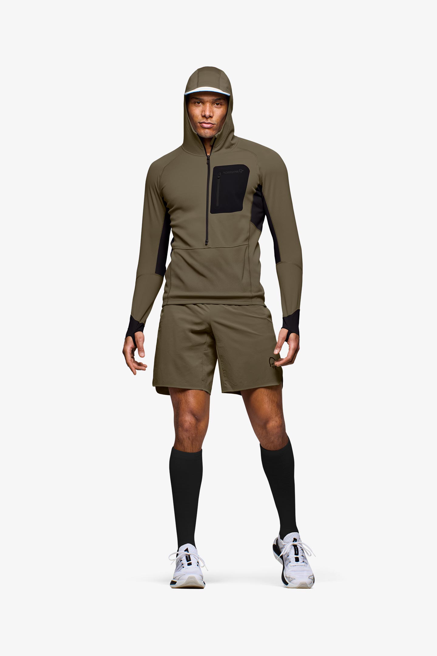 マークアンドロナ　フリースプルオーバー　48 MARK&LONA マークアンドロナ パンツ 総柄 ネイビー系 サイズ：48