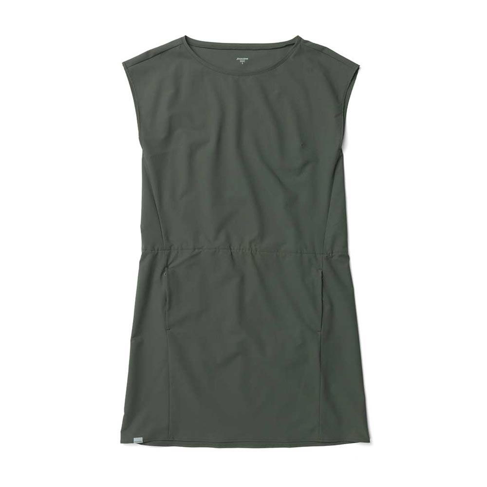 green & white dress