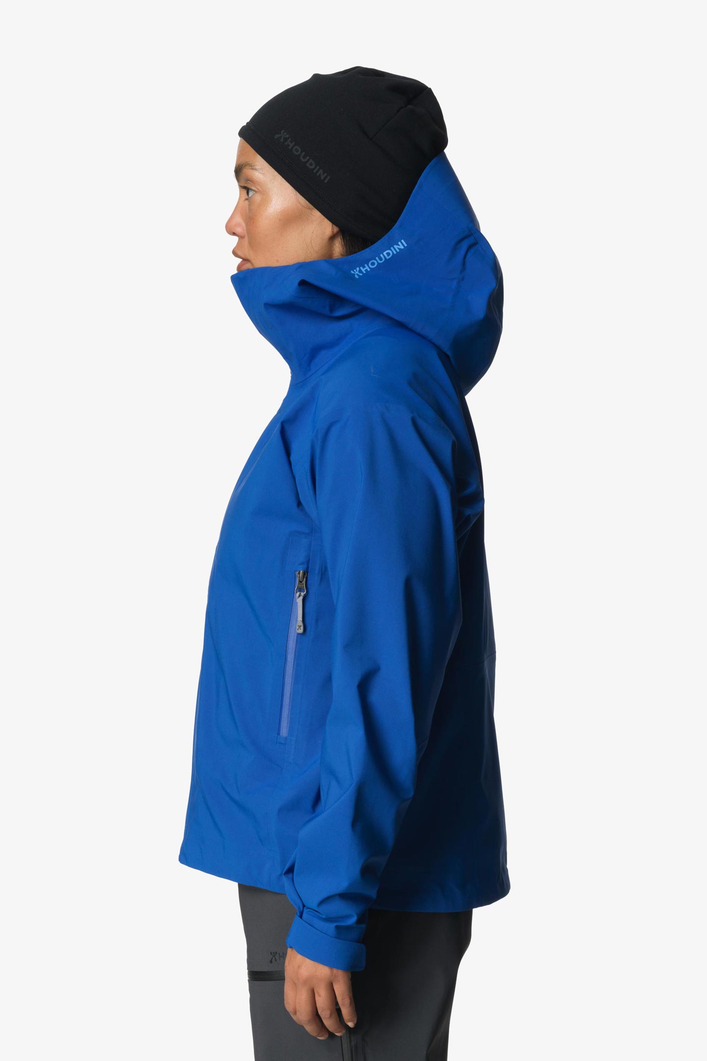 sale！HOUDINI防水シェルパーカー　XS ライトグレー　スノーウェア HOUDINI防水シェルパーカー XS ライトグレー レインコート