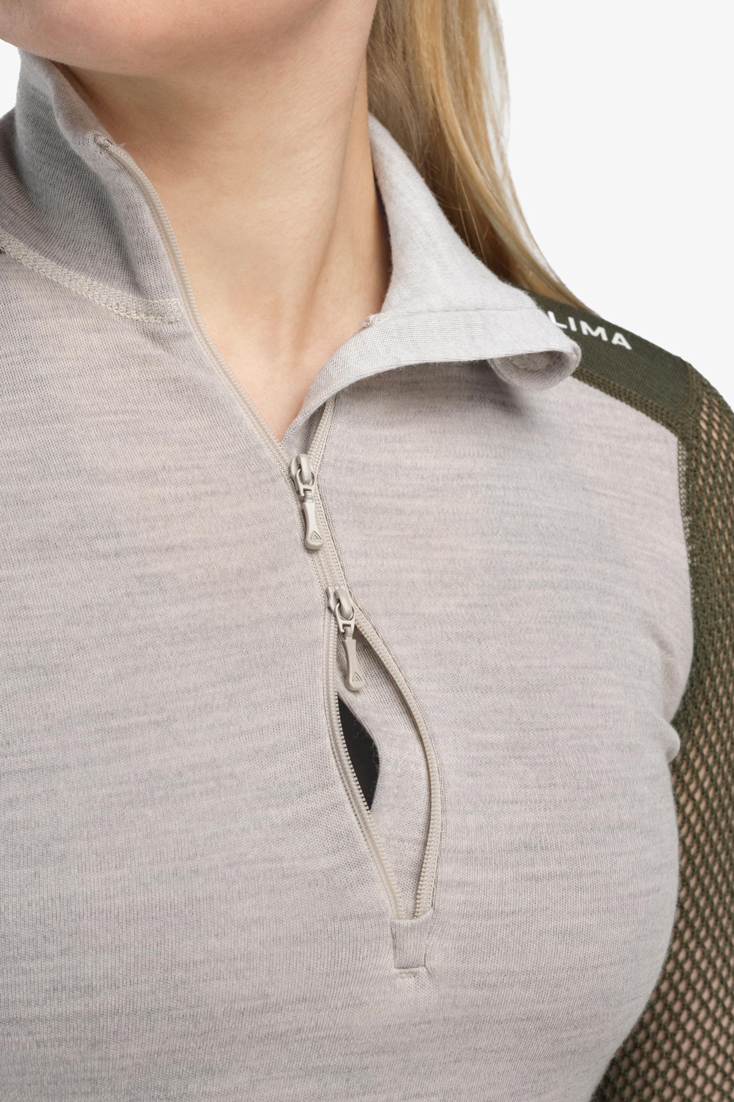 WOOLNET HYBRID MOCK NECK WOMAN | フルマークスストア-北欧アウトドア