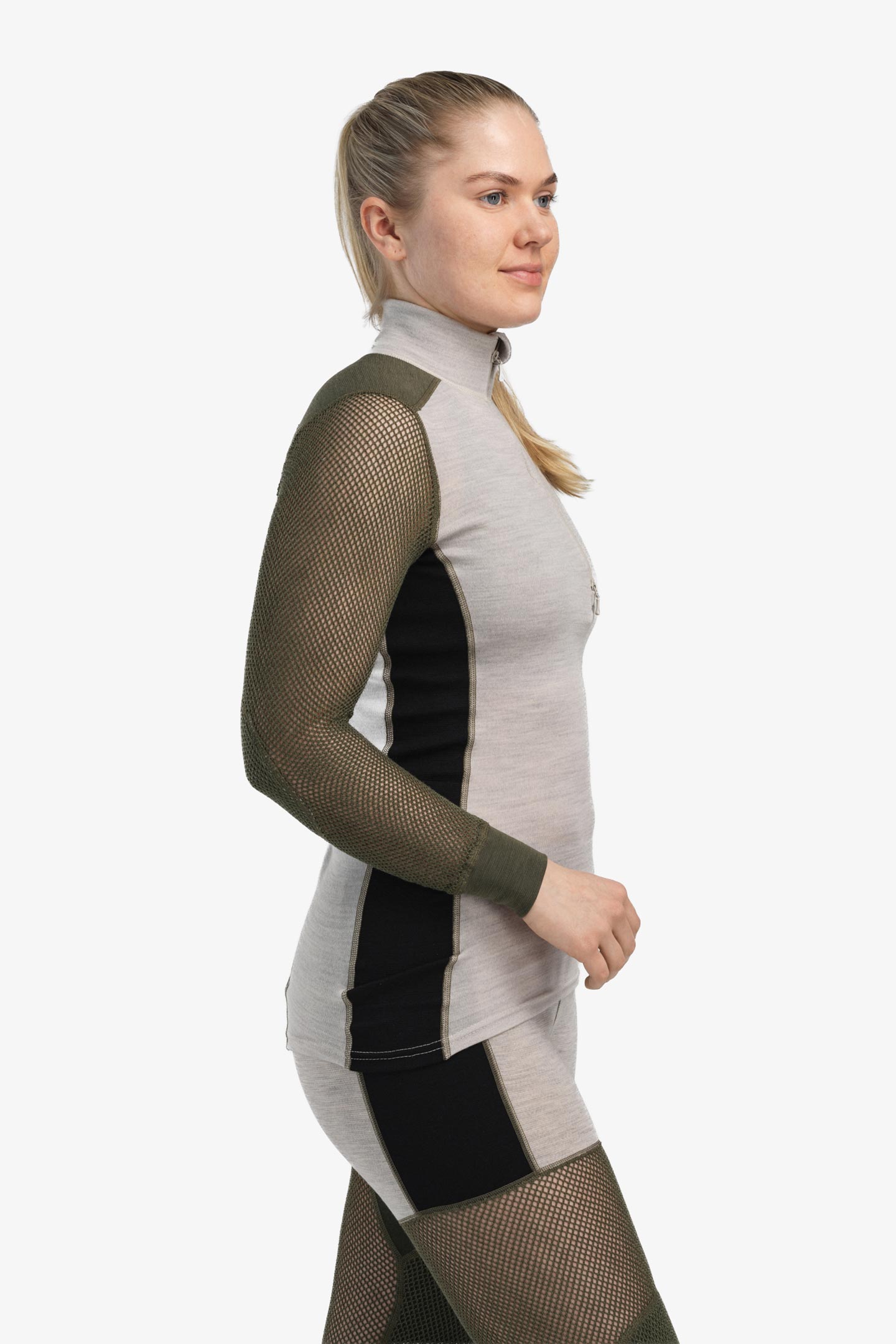 WOOLNET HYBRID MOCK NECK WOMAN | フルマークスストア-北欧アウトドア