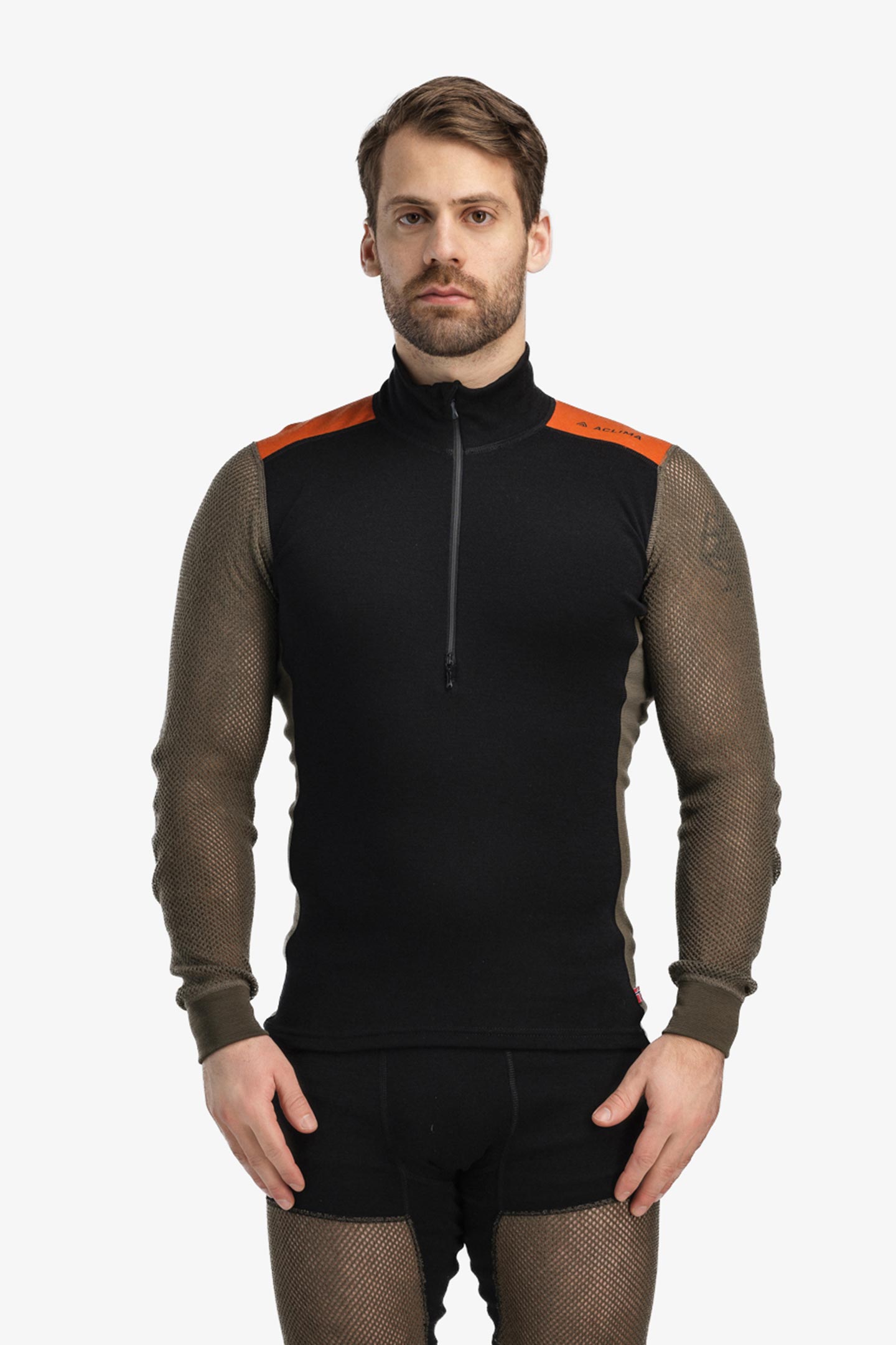 UNBIND モックネック　ブルゾン　ブラック　XL WOOLNET HYBRID MOCK NECK | フルマークスストア-北欧アウトドア