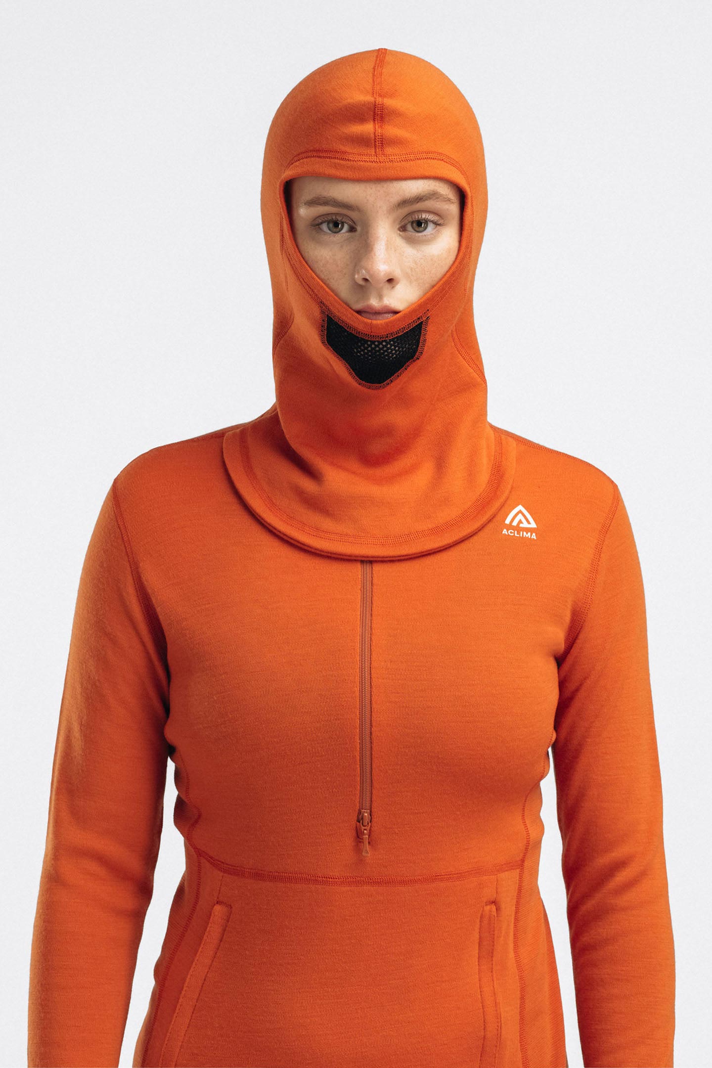 WARMWOOL HOOD SWEATER W/ZIP WOMAN | フルマークスストア-北欧