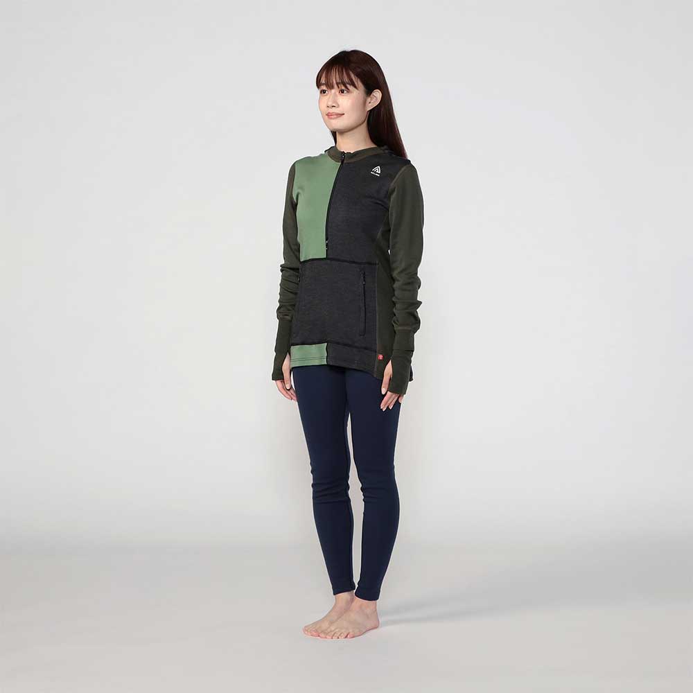 WARMWOOL HOOD SWEATER W/ZIP WOMAN | フルマークスストア-北欧