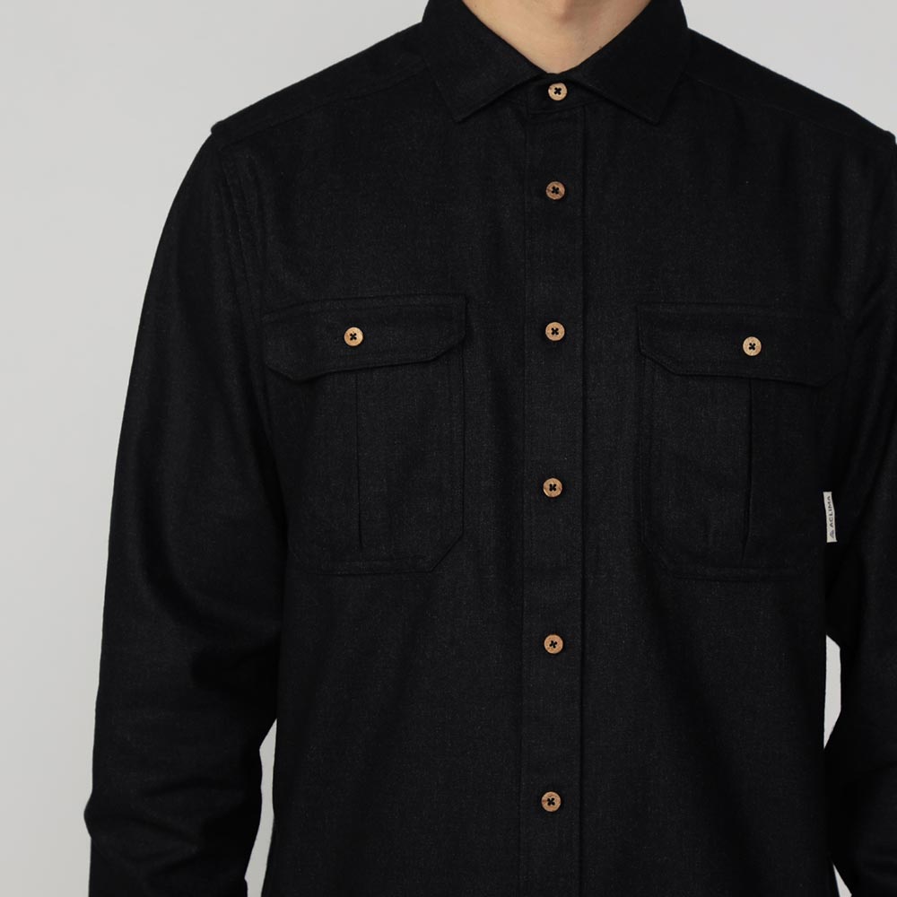 40-50s BLACK BEAR L/S Wool Shirt USA製 | VOSTOK